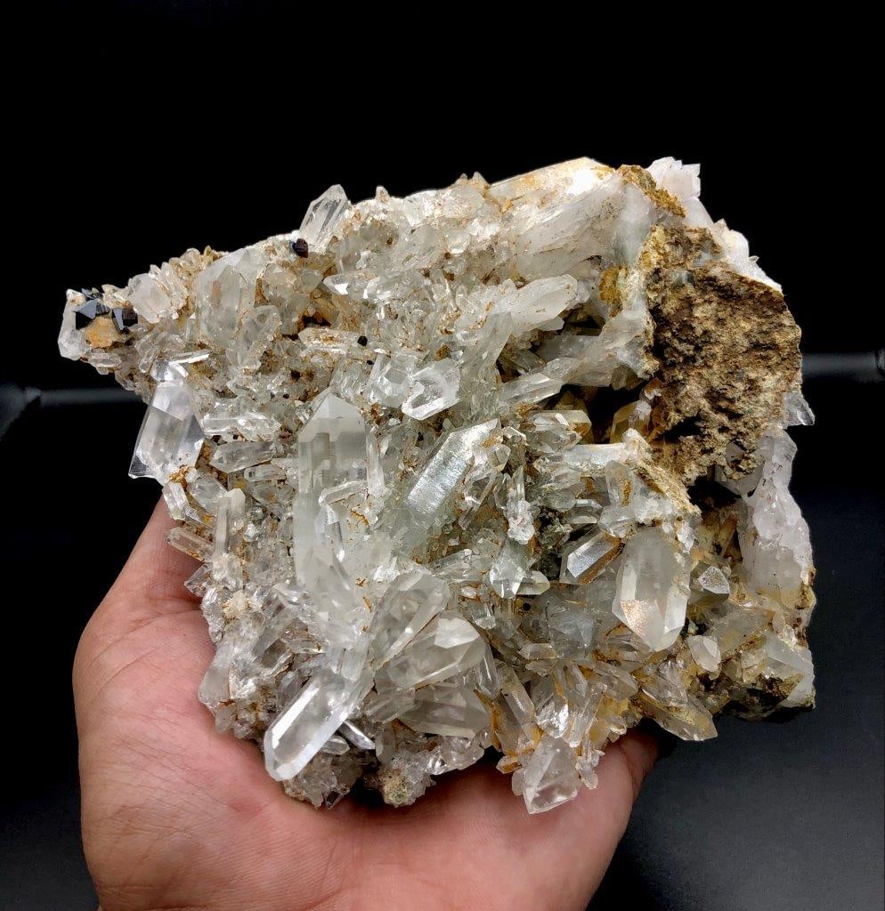 Rare Combination - Anatase With Clear Quartz Cluster On Matrix - 1600 Grams - 170X145X87 mm (1 of 5)
