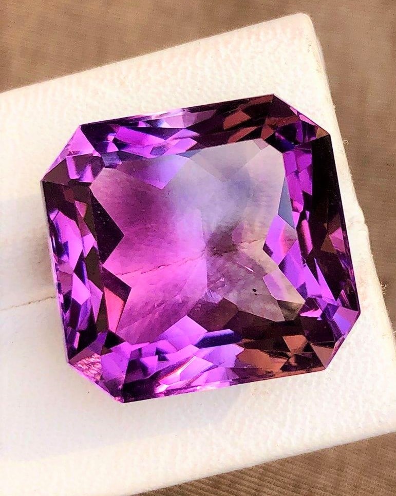 53.15 Carats Top Quality Natural Faceted Brazillian Amethyst - 23X23X15 mm (1 of 4)