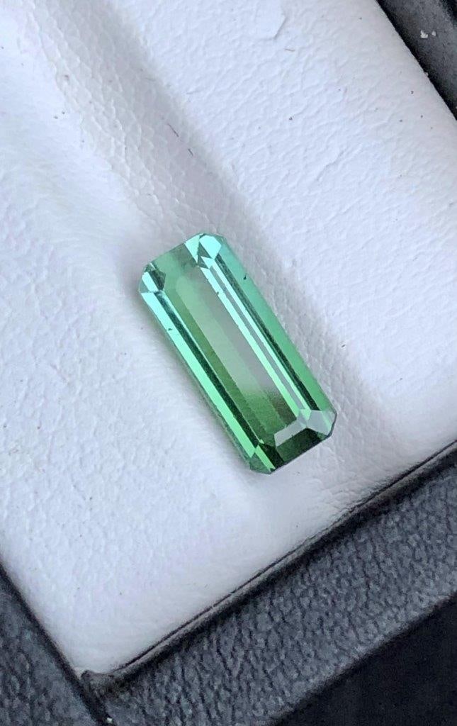 2.55 Carats Mint Green Eye Clean Natural Tourmaline Gemstone - 11X5X4 mm (1 of 5)