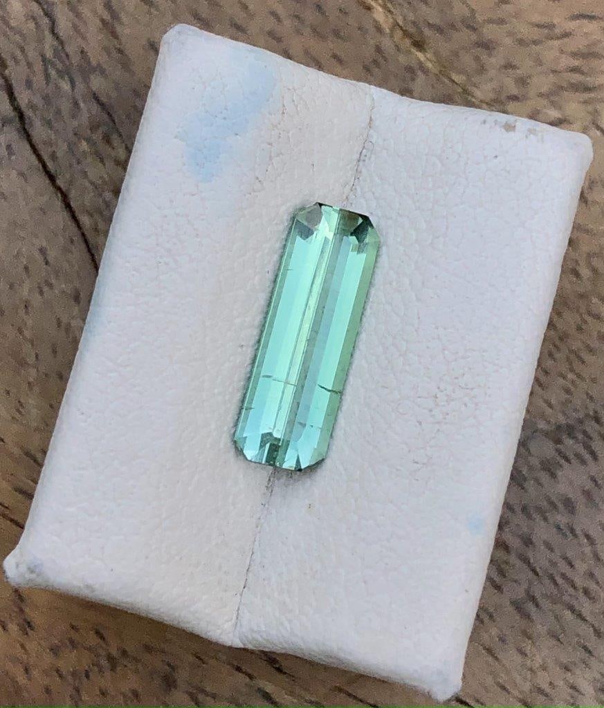 1.25 Carats Greenish Blue Tourmaline - 12X4X3 mm (1 of 4)