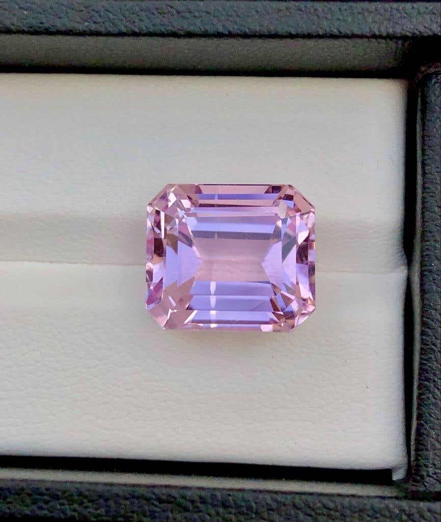 Fancy Emerald Cut Pink Kunzite - 7.30 Carats - 11.5X11X8 mm (1 of 4)