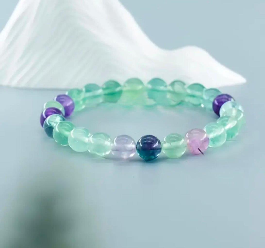 Best Quality Natural Flourite Stretchable Bracelet: Best Quality Natural Flourite Stretchable Bracelet Shipping: