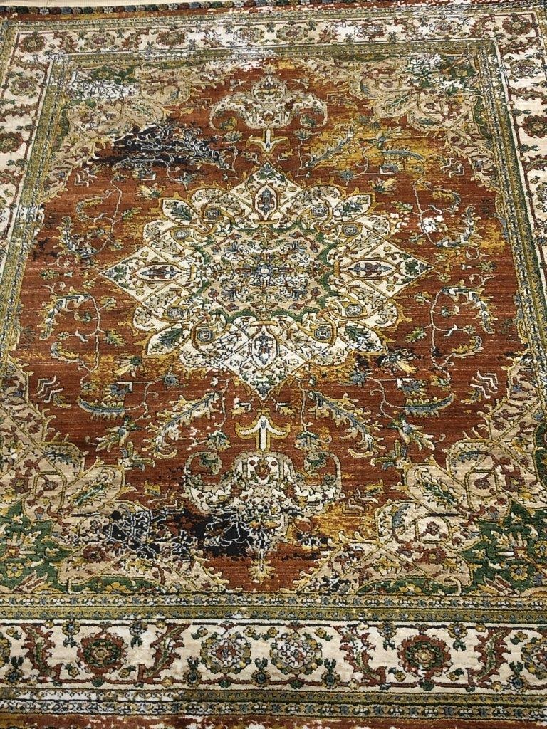 Torquoise Wool Rug - 2