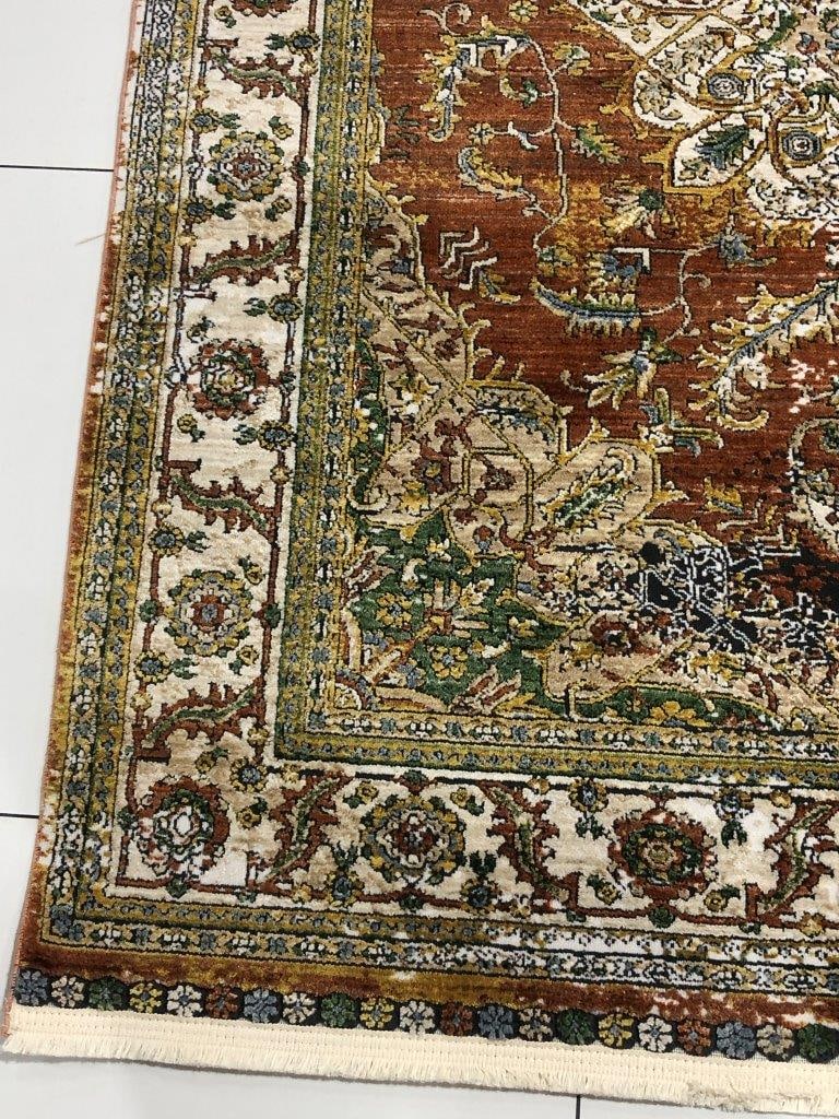 Torquoise Wool Rug - 3