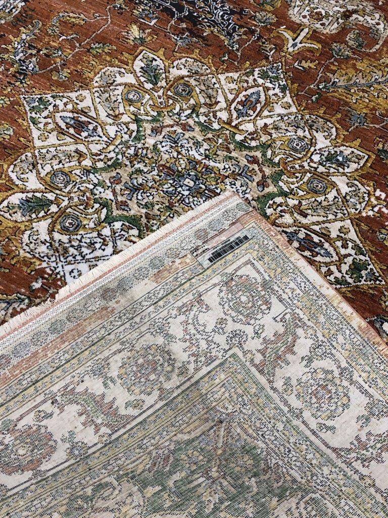 Torquoise Wool Rug - 4