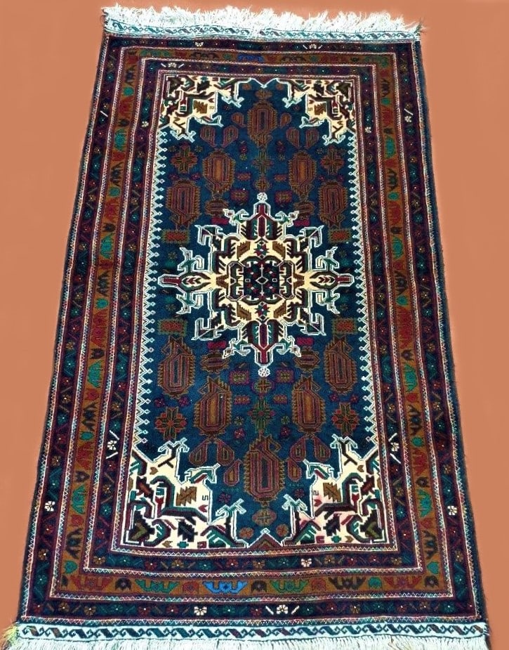 Hand Knotted Tribal Afghan Wool Rug (1 of 1)