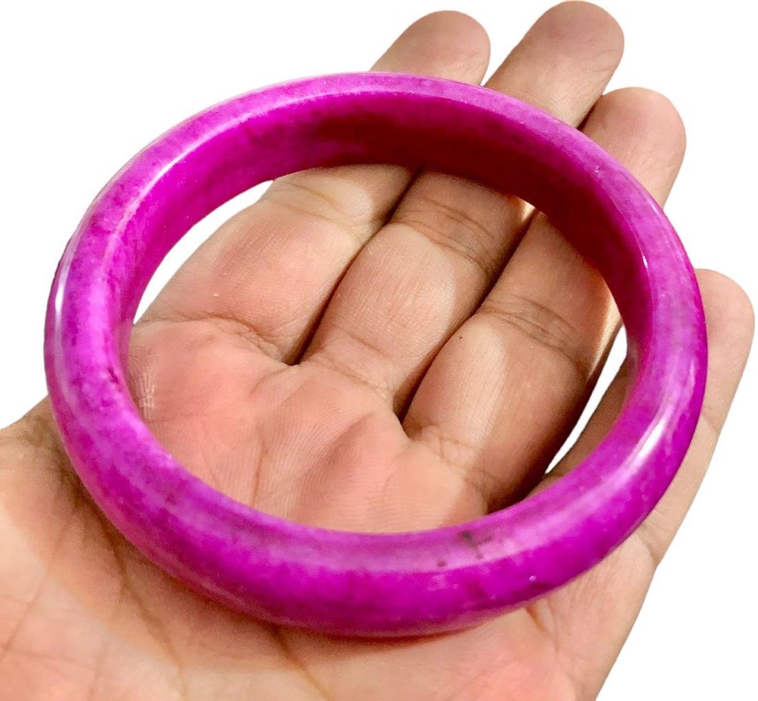 Deep Pink Banngle - Onyx Dyed Jewelry (1 of 3)