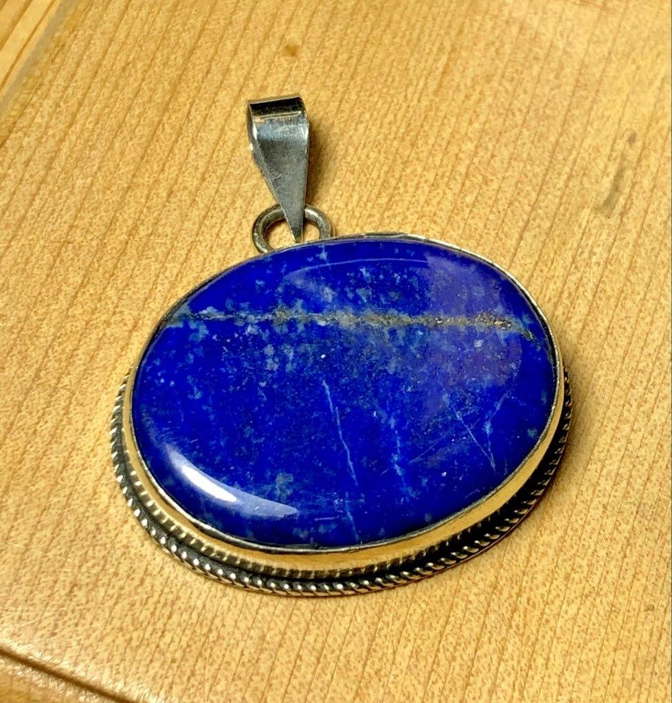 Royal Blue Lapis Lazuli Healing Necklace Jewelry (1 of 3)