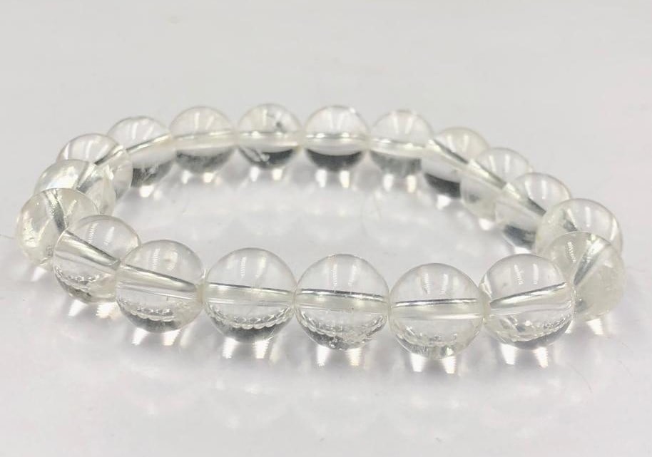 Clear Quartz Natural Beaded Bracelet Handmade (1 of 3)