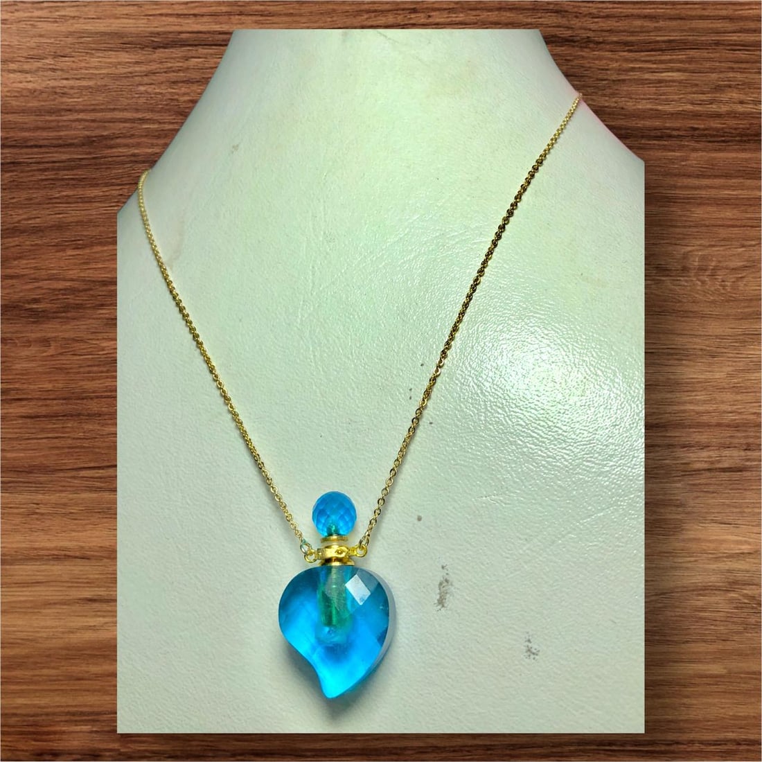 Carved Blue Stone Necklace - Healing Jewelry: Carved Blue Stone Necklace - Healing Jewelry Shipping: $23.00. Shipping rates are determined by Parcel weight and destination.