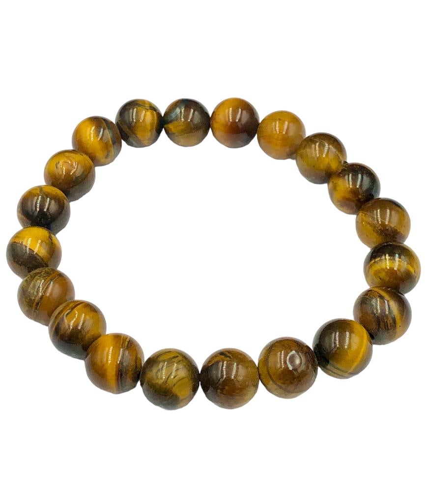 Tiger Eye Bracelet Custom Size With Natural Stone Crystal Beaded Bracelet (1 of 2)
