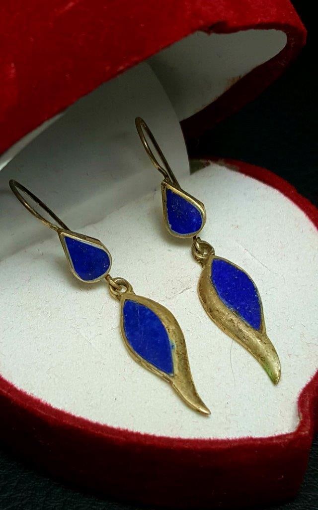 Natural Lapis Lazuli Earrings: Natural Lapis Lazuli Earrings Shipping: $23.00. Shipping rates are determined by Parcel weight and destination.
