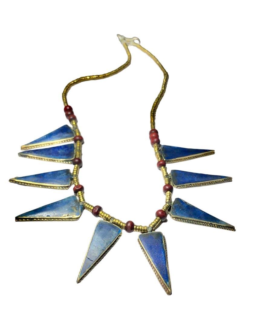 Lapis Brass Necklace - handmade jewelry (1 of 3)