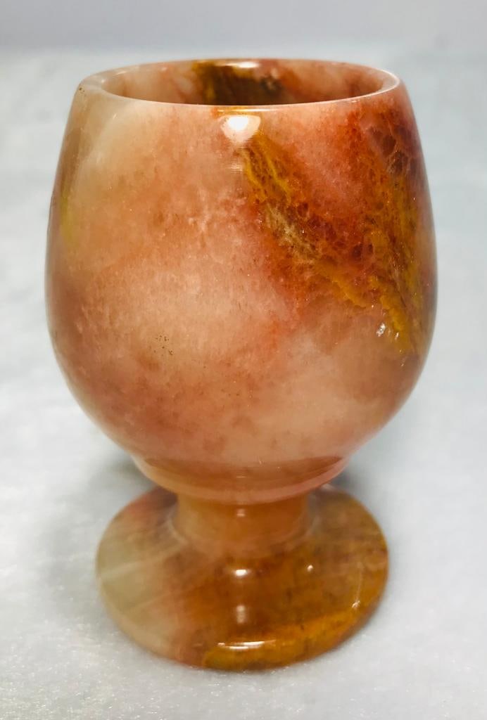 Onyx redish mix small wine glass 144.1G (1 of 4)