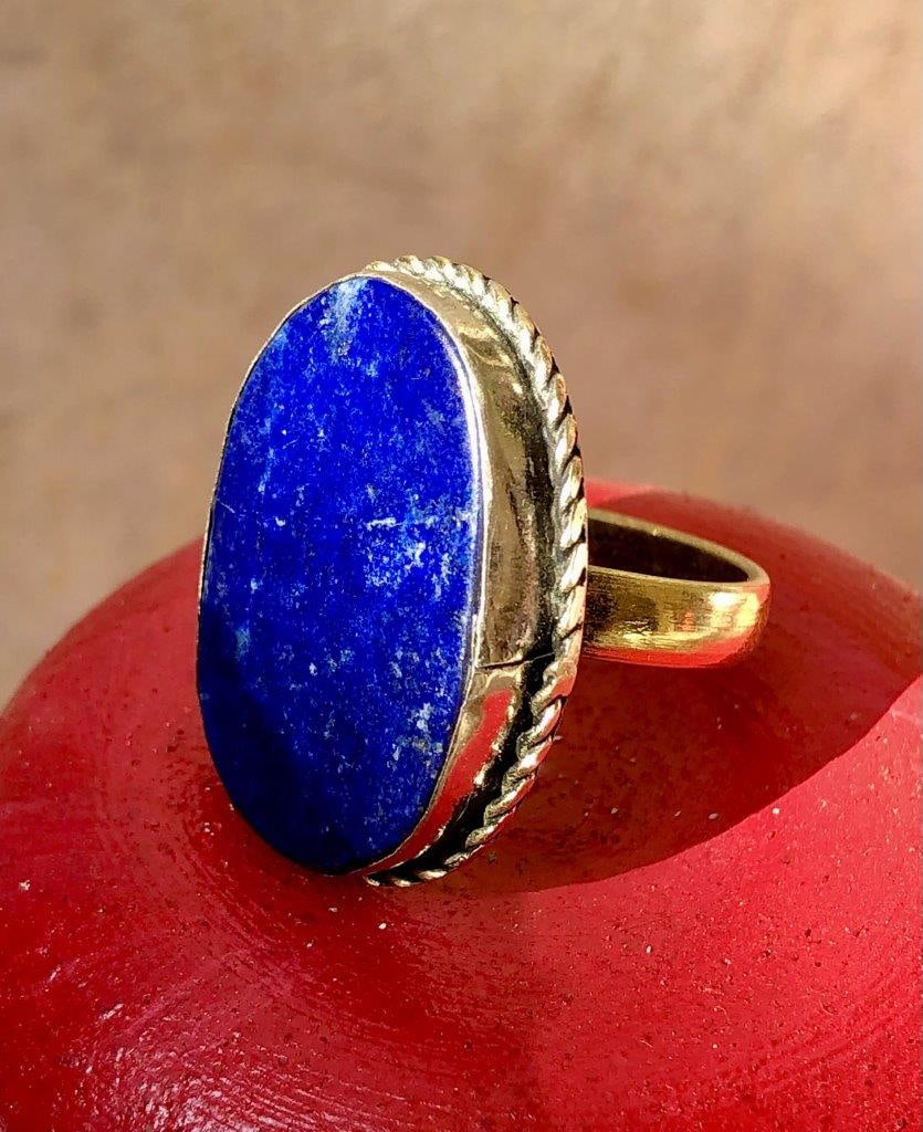 Unique Deisgn Lapis Artisan Ring - Jewelry for Prom - Gift for Her (1 of 3)