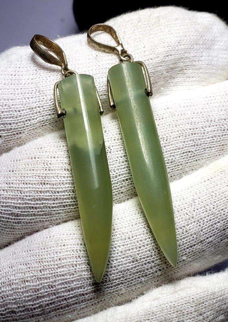 Sterling Silver Sarpentine Paired Pendant (1 of 2)