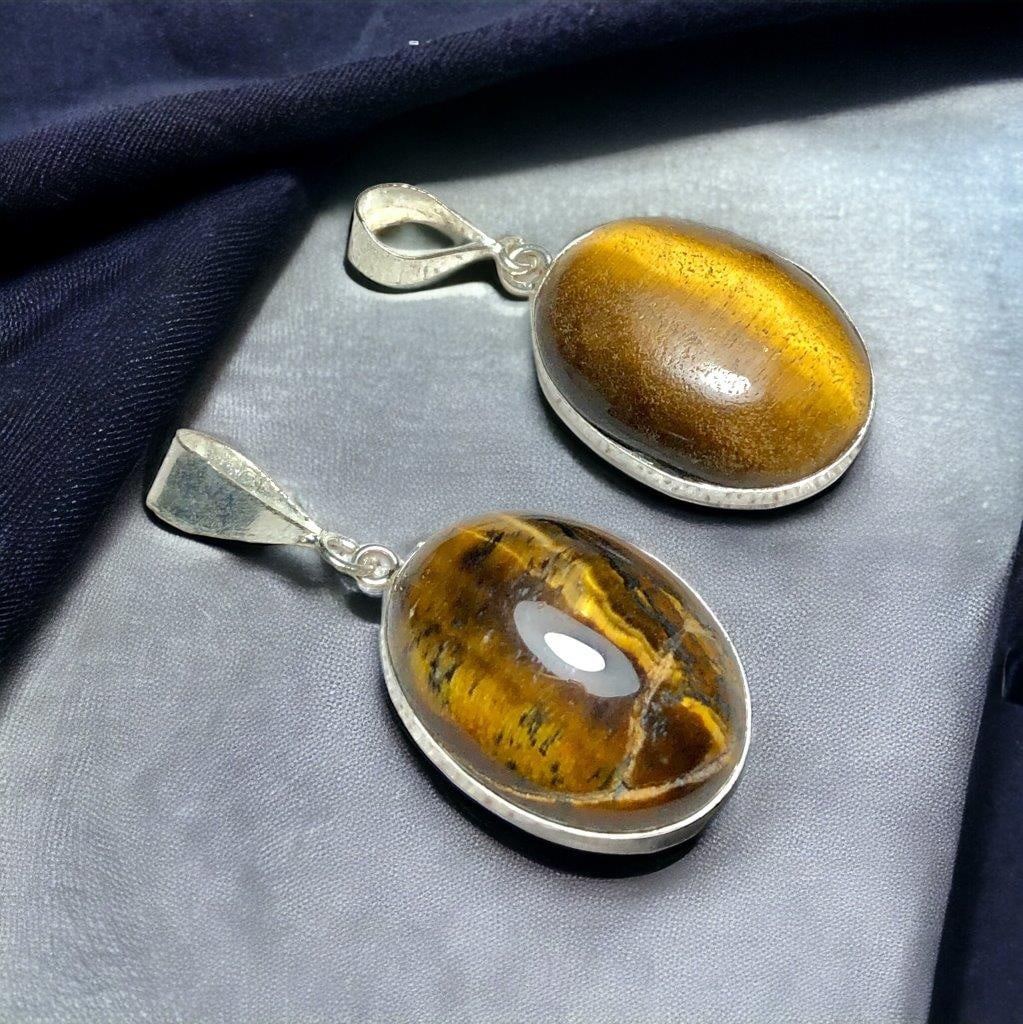 HIGH GRADE TIGER EYE PENDANTS (1 of 2)