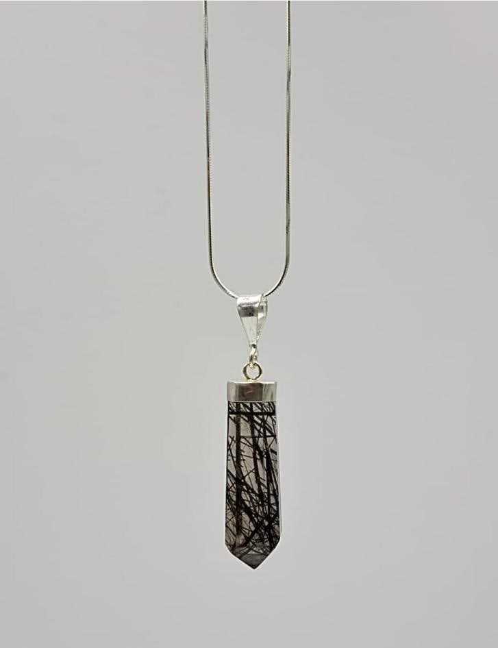 Rutiled Quartz Pendant Necklace (1 of 1)