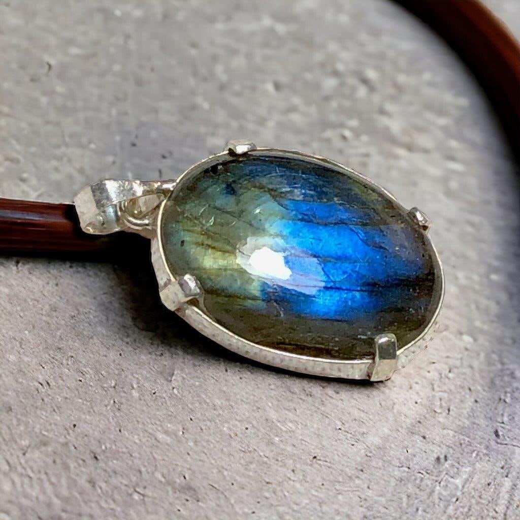 Multi Flash Labradorite Pendant - 2
