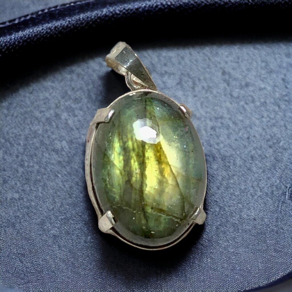 Unique Multi Flash Labradorite Pendant - 3