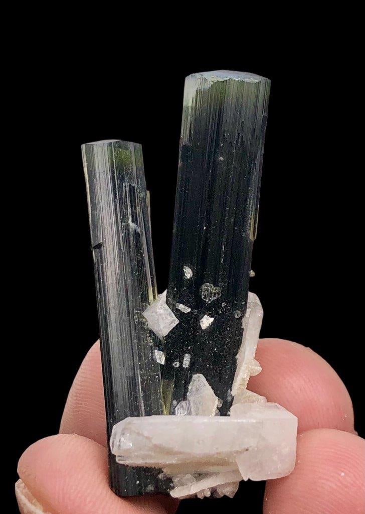 Beautiful Green Cap Twin Tourmaline Combine With Elbaite From Astaknala - 6.27 Grams 44X15X8 mm (1 of 5)
