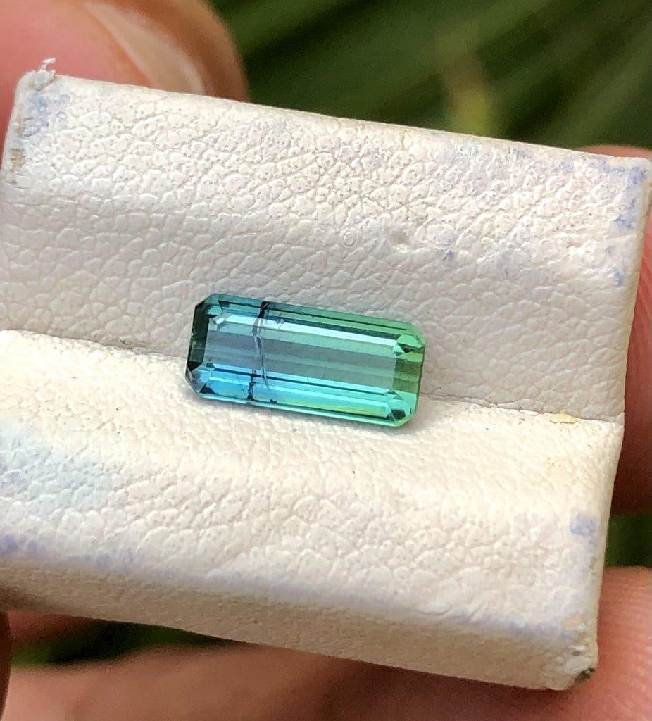 1.50 Carats Bluish Green Tourmaline Gemstone - 9X5X4 mm (1 of 3)