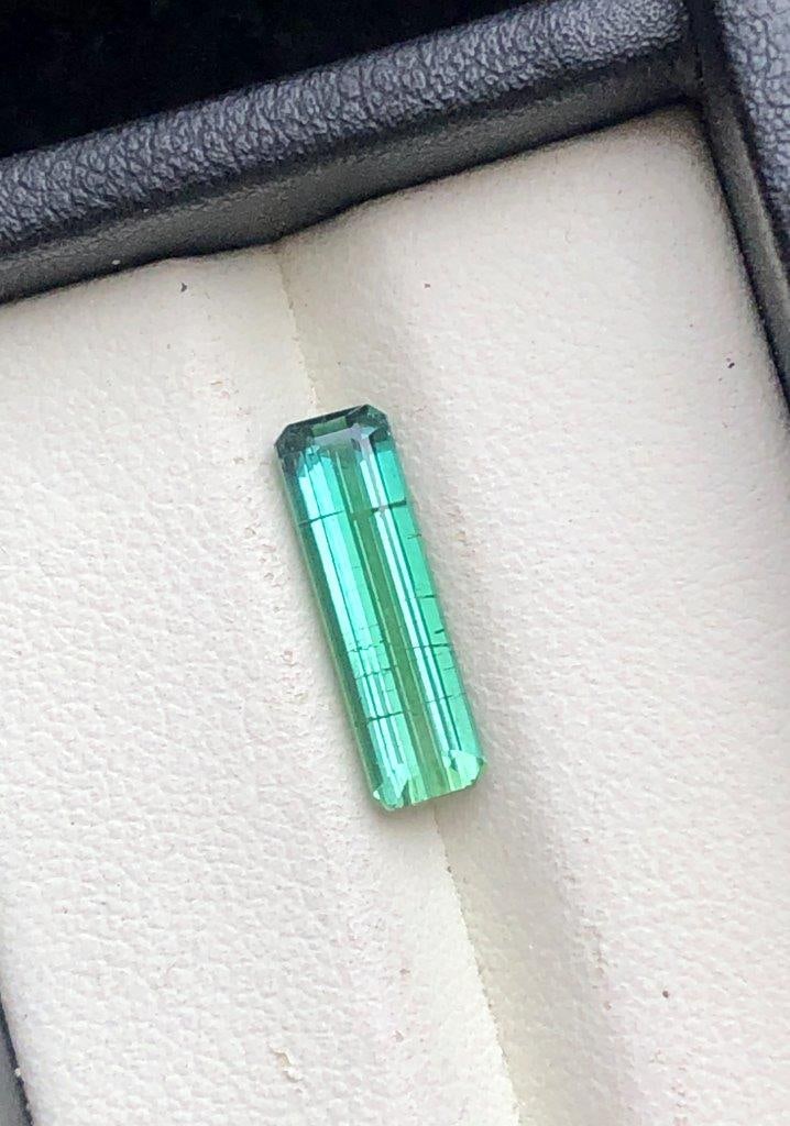 1.30 Carats Blue Green Tourmaline Gemstone FOr Jewelry - 12X4X3 mm (1 of 4)