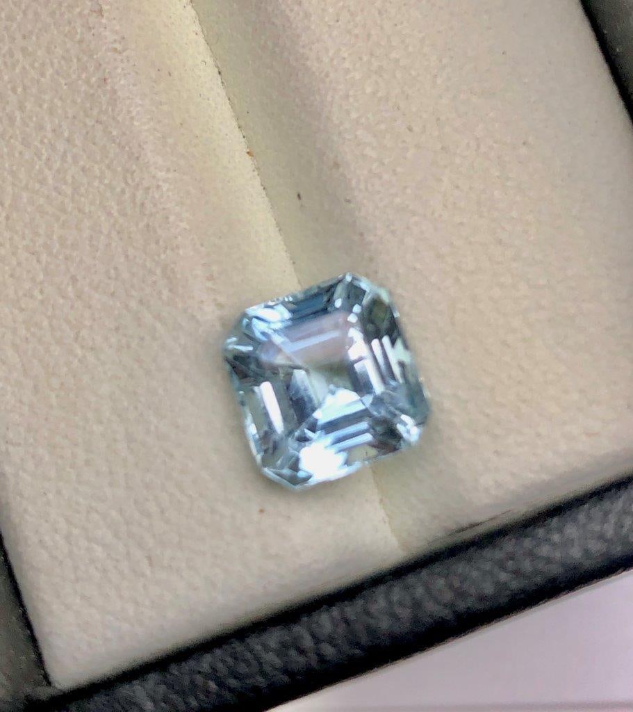 2.70 Carats Natural Aquamarine Asscher Cut Gemstone - 9X9X6 mm: 2.70 Carats Natural Aquamarine Asscher Cut Gemstone - 9X9X6 mm SHIPPING: 23$ Worldwide