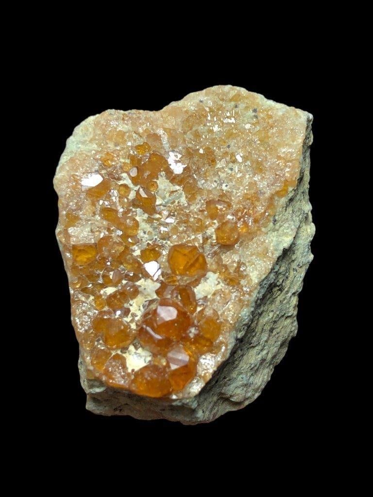 Hessonite Garnet Cluster On Matrix Specimen: 22 Grams Mineral Specimen from Pakistan (1 of 2)