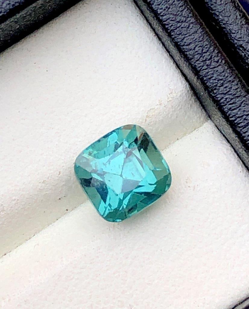 4.40 Carats Beautiful Natural Lagoon Tourmaline Gemstone - 8X8X7 mm: 4.40 Carats Beautiful Natural Lagoon Tourmaline Gemstone - 8X8X7 mm Shipping Rate: $15.00 .shipping rates are determined by Parcel weight and destination.Combined shipping: We offer combine shipping o