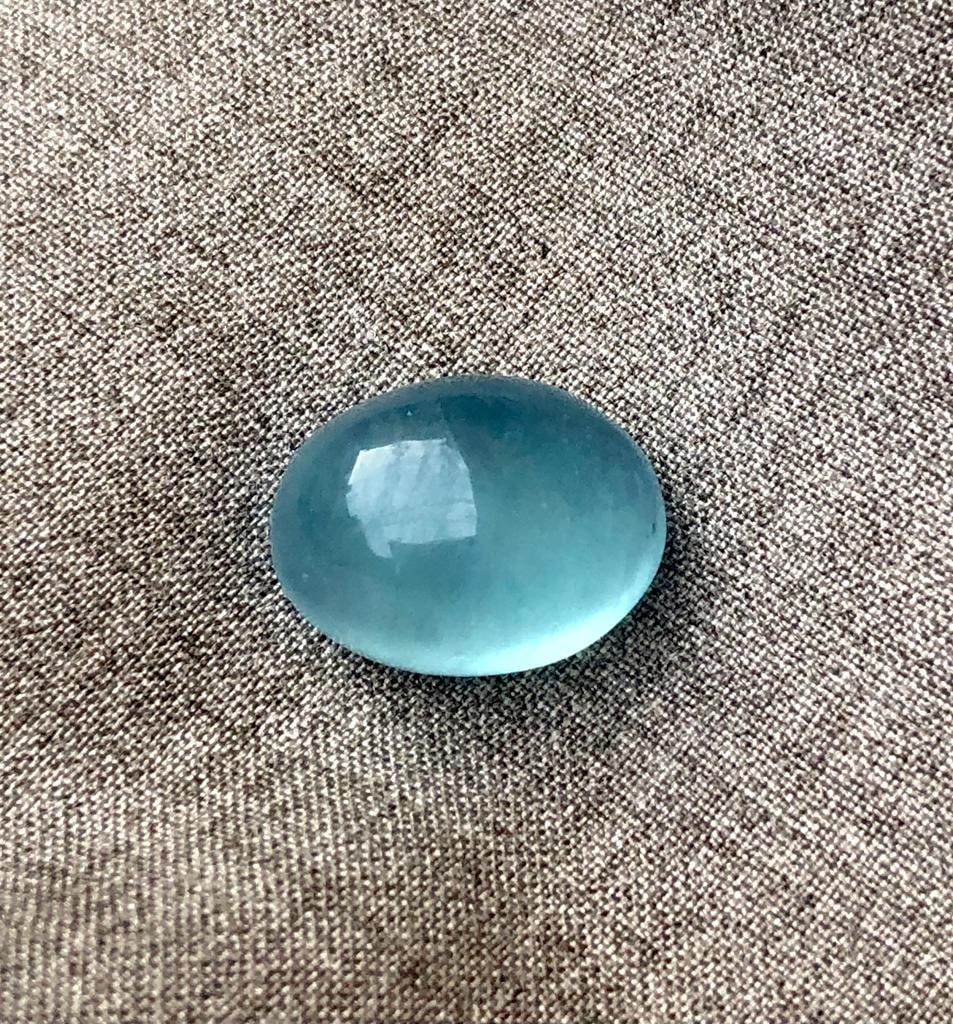 Deep Blue Natural Aquamarine Cab - 6.40 Carats - 13X10X7 mm (1 of 2)