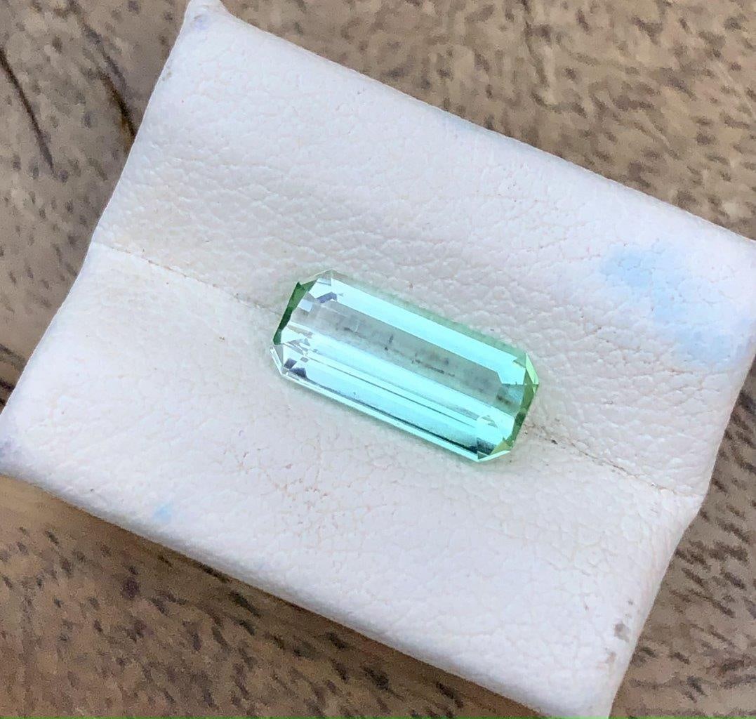 Mint Green Natural Tourmaline - 1.35 Carats - 10X5X4 mm: Mint Green Natural Tourmaline - 1.35 Carats - 10X5X4 mmShipping Rate: $15.00 .shipping rates are determined by Parcel weight and destination.Combined shipping: We offer combine shipping on multiple it