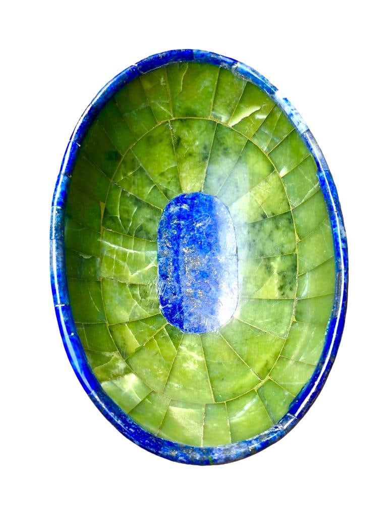 Jade Lapis Bowl - 460 Grams - 155X108X53 mm (1 of 3)