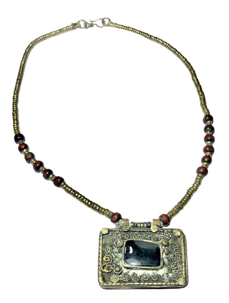 Old Brass jewelry - Vintage Agate handmade jewelry (1 of 3)