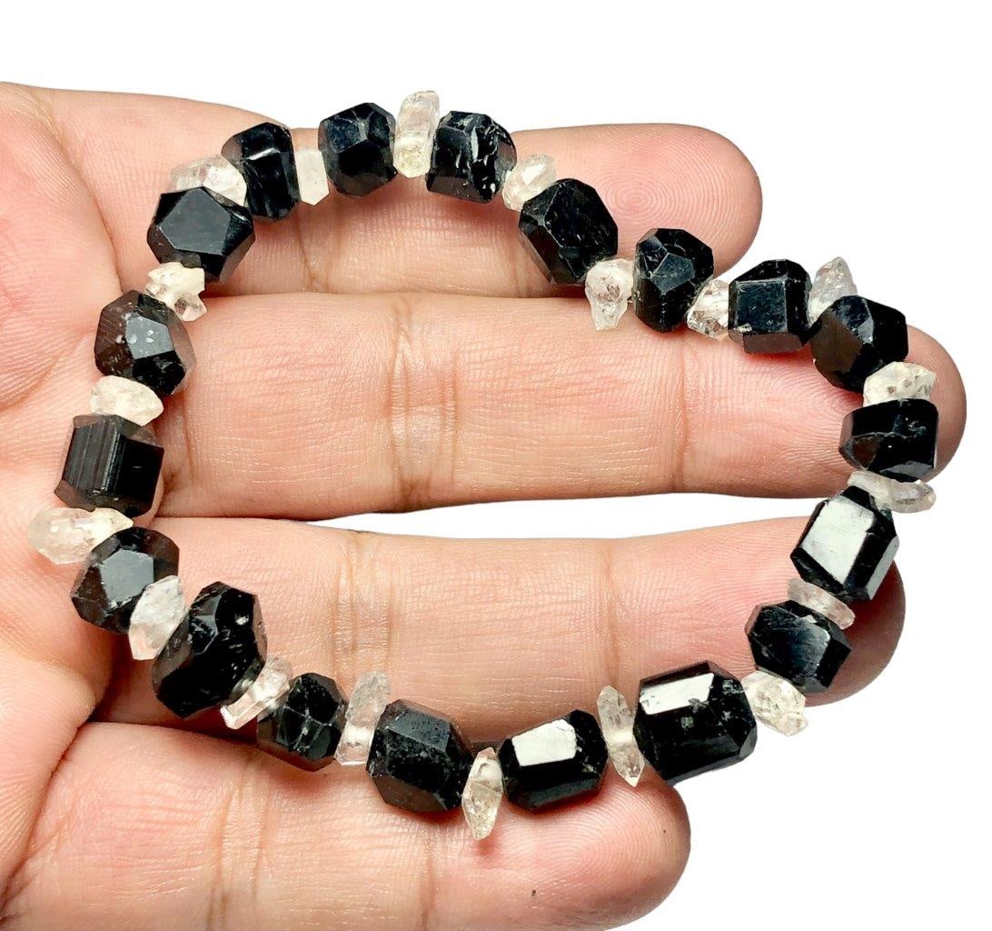 Black Tourmaline Quartz Bracelet Chakra Energy Healing Quartz Balance Harmony (1 of 3)