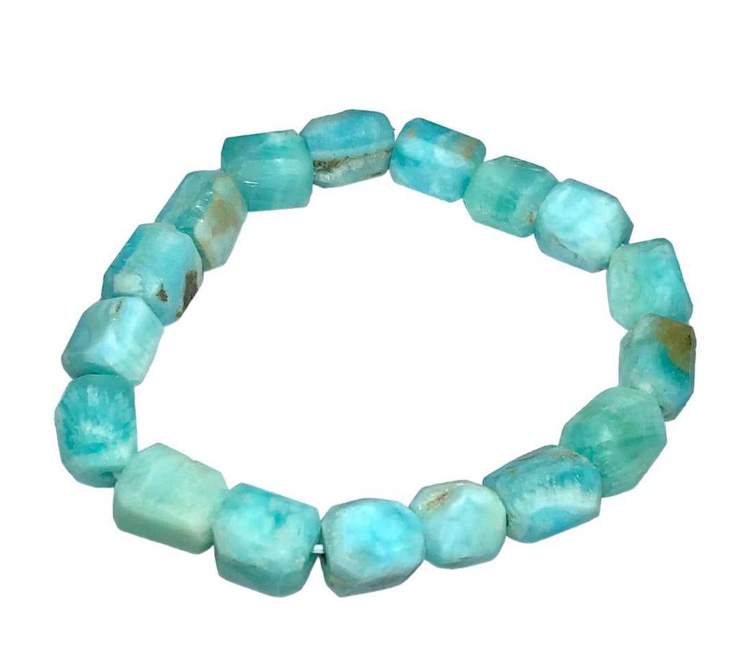 Arogonite bracelet -Natural Crystals Beads Bracelet,Handmade Men Women Stretchy Bracelet (1 of 2)