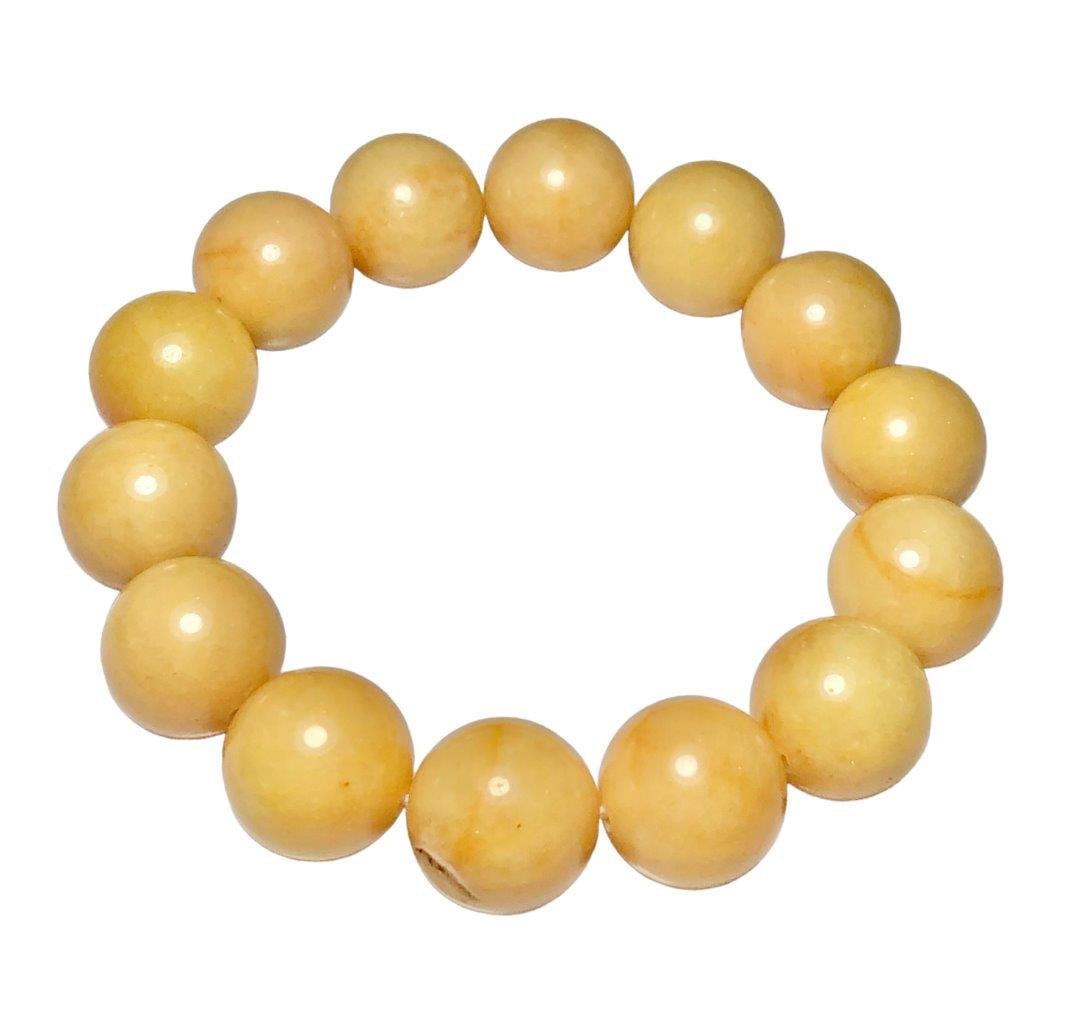 Natural Yellow Agate Bracelet Minimalist Bracelet For Men Women (1 of 2)