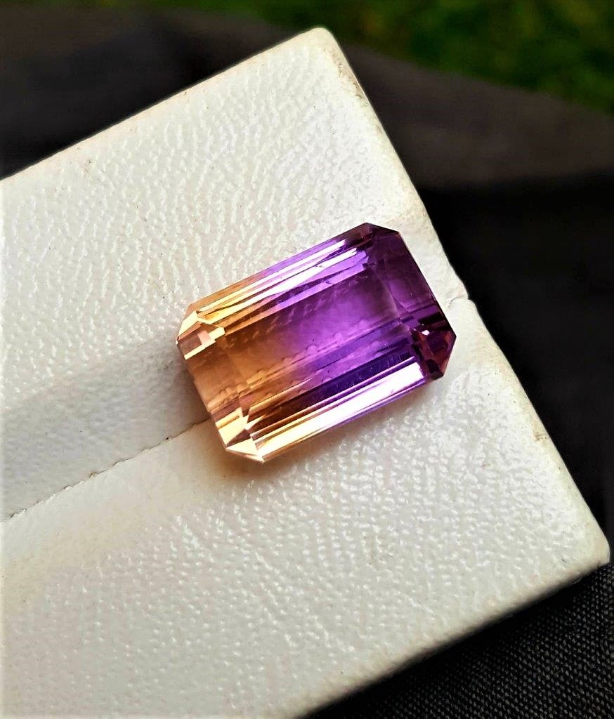 Beautiful Ametrine Cutstone - 10.5 Carats: Beautiful Ametrine Cutstone - 10.5 Carats - 15X11X9 mmShipping Rate: $15.00 .shipping rates are determined by Parcel weight and destination.Combined shipping: We offer combine shipping on multiple