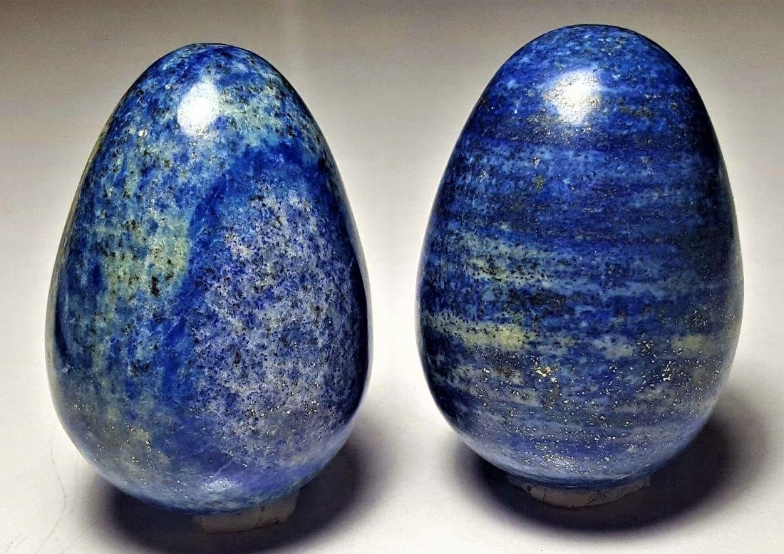 370 Grams Lapis Paired EGGS (1 of 3)