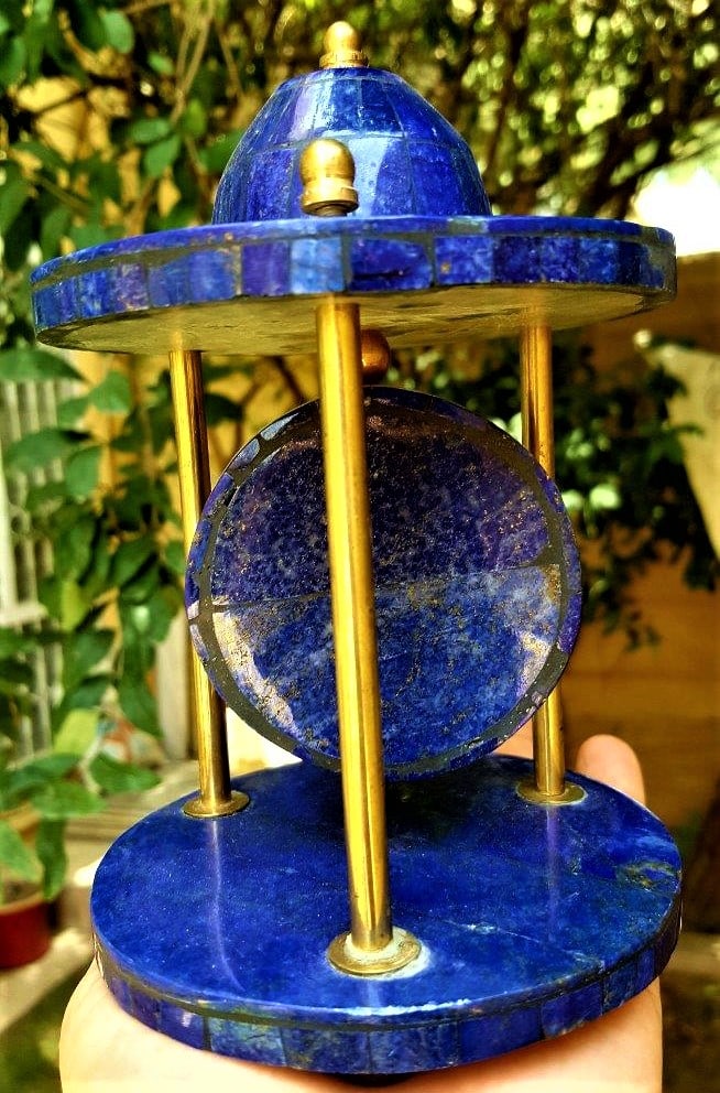 Lapis Lazuli Table Clock - 620 Grams - 3