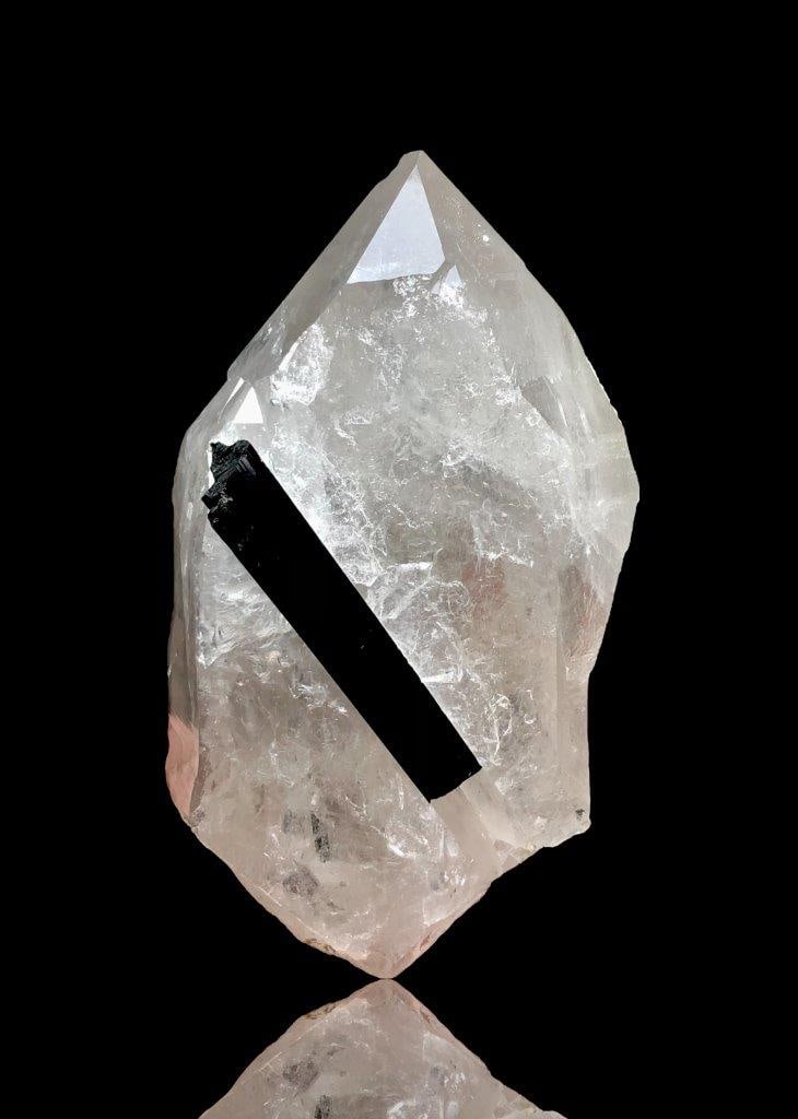 1400 GRAMS Pretty Quartz With Black Tourmaline - 170X100X90 mm (1 of 4)