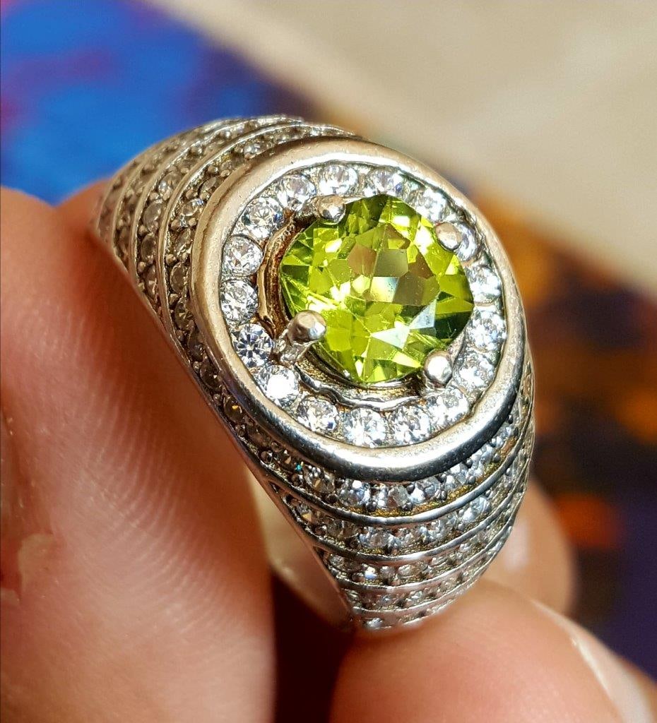 Peridot Sterling Silver Ring - 3