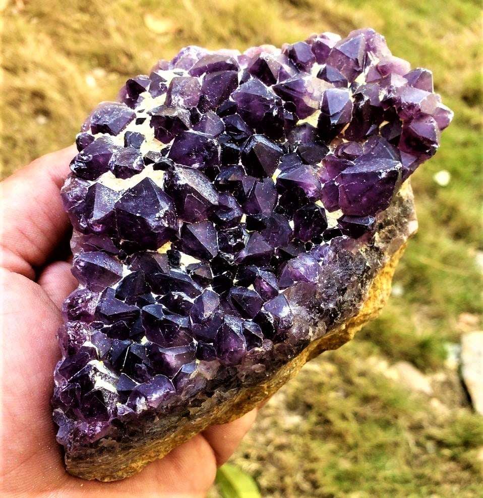 Amethyst Crystals Cluster SpeCimen - 563.8 Grams (1 of 3)