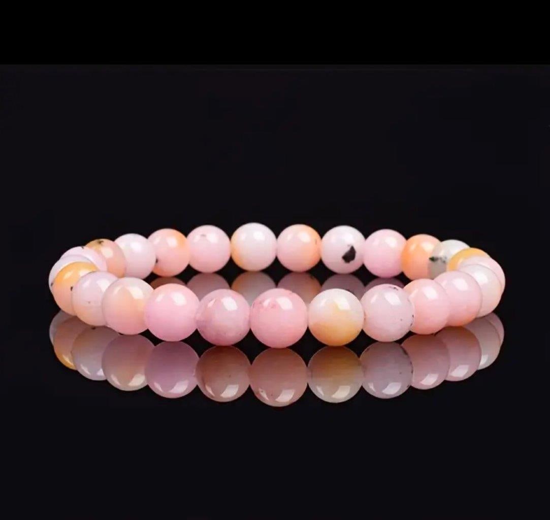 Best Quality Natural Pink Opal Stretchable Bracelet (1 of 5)