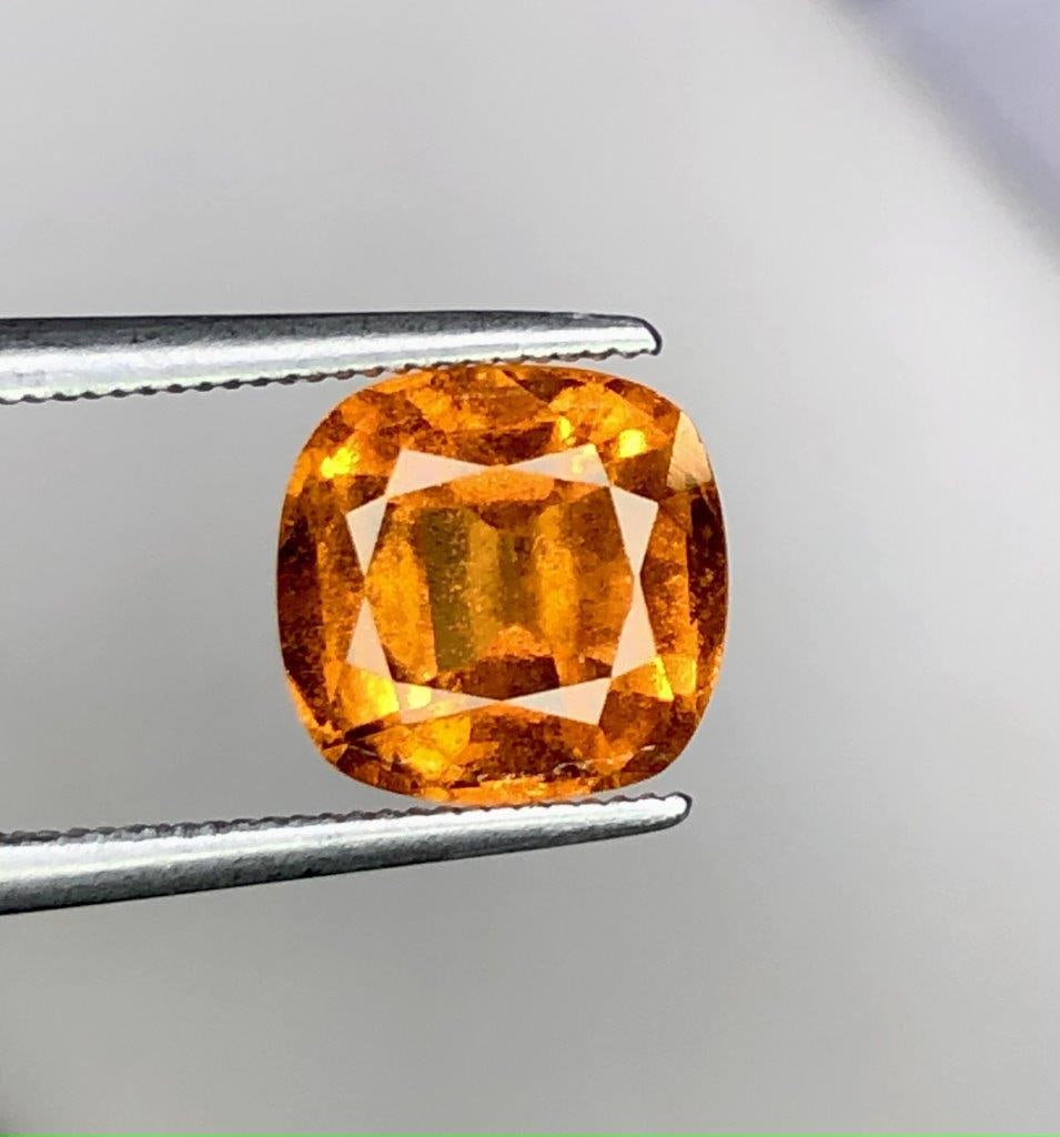 2.40 Carats Natural Hessnite Garnet Gemstone - 8X8X5 mm: 2.40 Carats Natural Hessnite Garnet Gemstone - 8X8X5 mm Shipping: