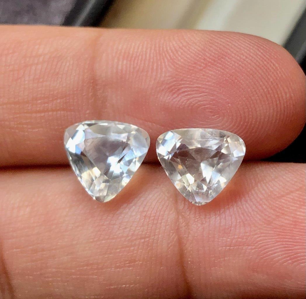 5.70 Carats Paired Aquamarine Gemstones - 9X10X6.5 mm: 5.70 Carats Paired Aquamarine Gemstones - 9X10X6.5 mm Shipping: