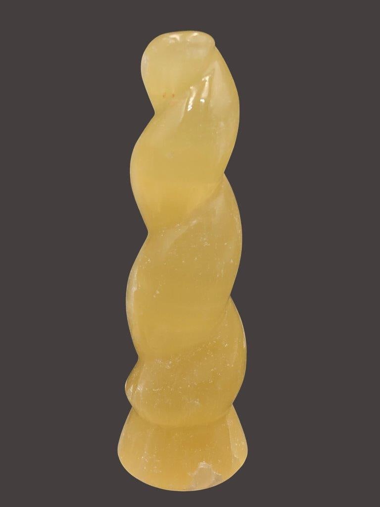 Lemon Calcite Healing Tower Unusual Shape 450G (1 of 3)
