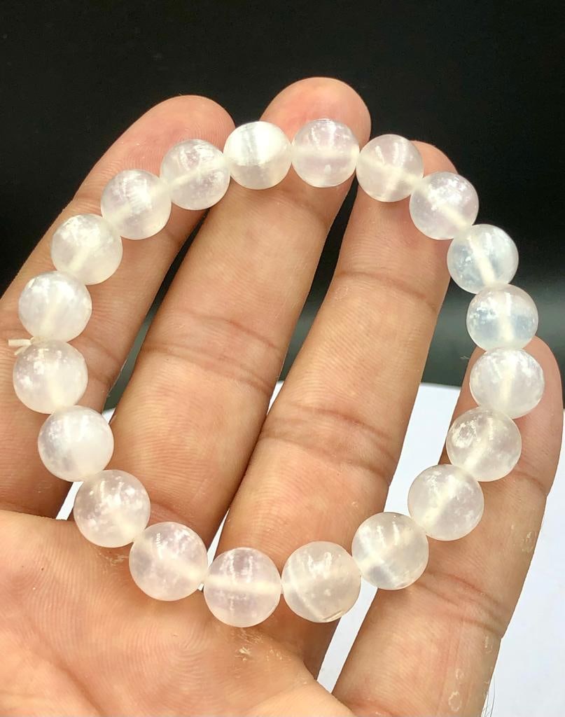 Rose Quartz Beaded Bracelet (1 of 1)