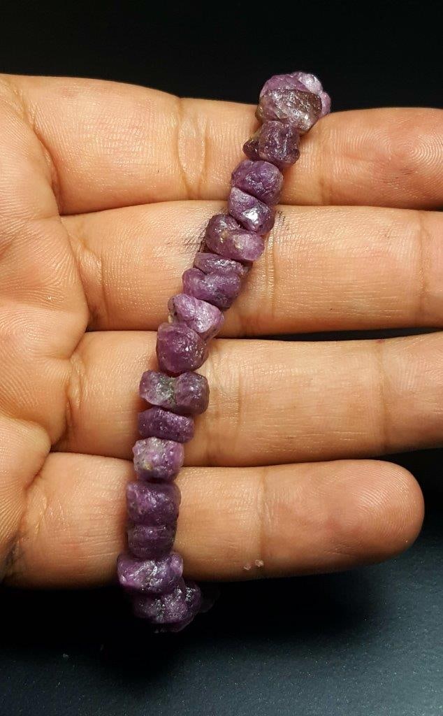 Natural Ruby Beaded Bracelet - 3