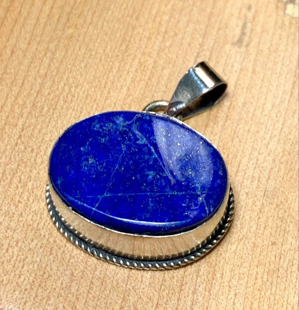 Fantastic Lapis Lazuli Bezel Gemstone Pendant (1 of 3)